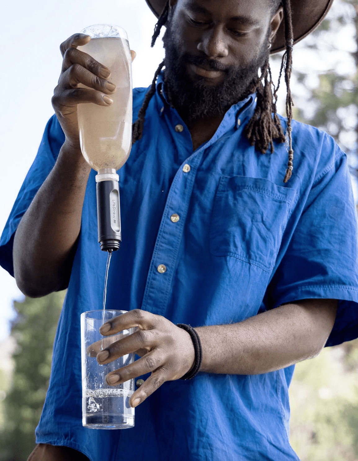 LifeStraw Peak Series Collapsible Squeeze 650ml Bottle With Filter - Dark Grey