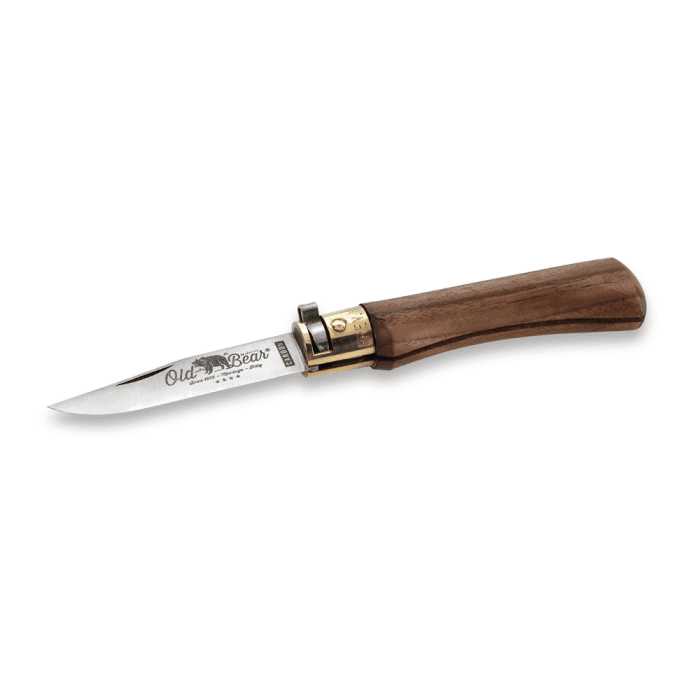 Old Bear Walnut Folding Lock Knife - XS