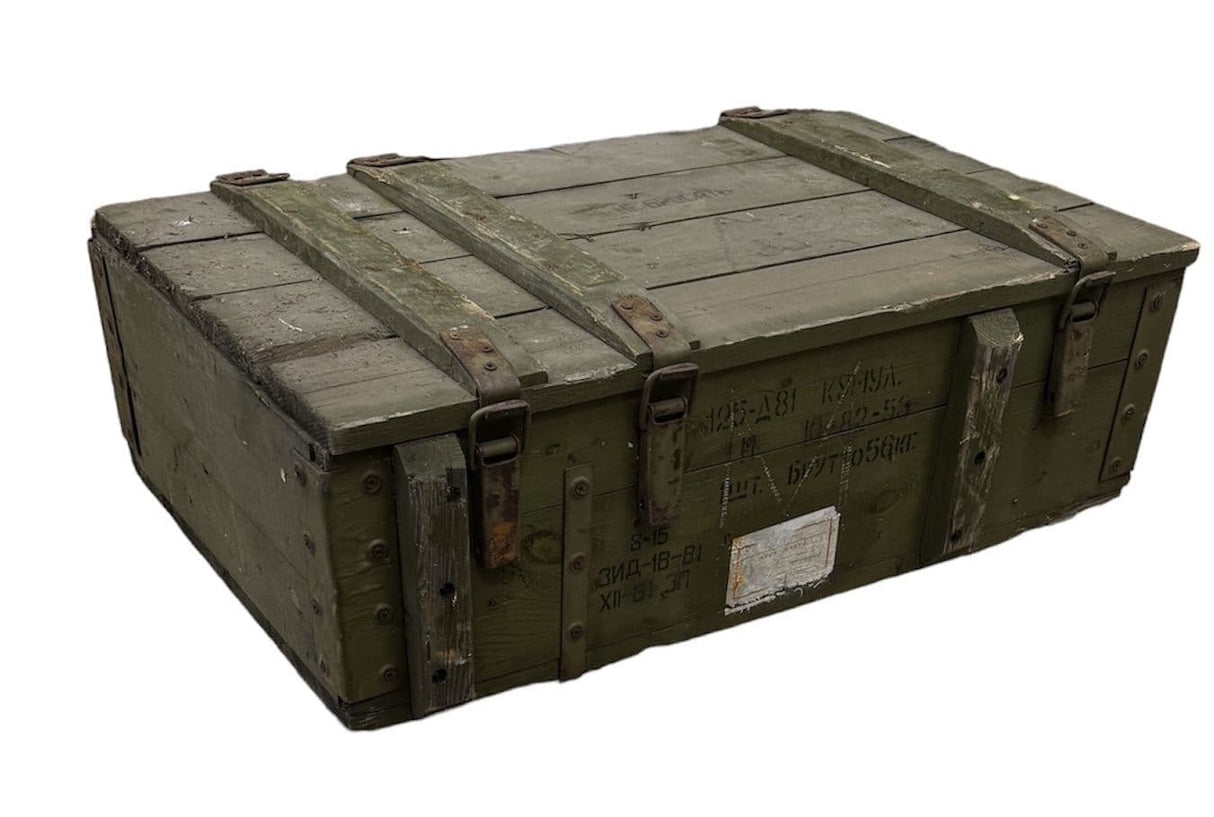 Soviet Military Large Wooden Ammo Box Crate V6
