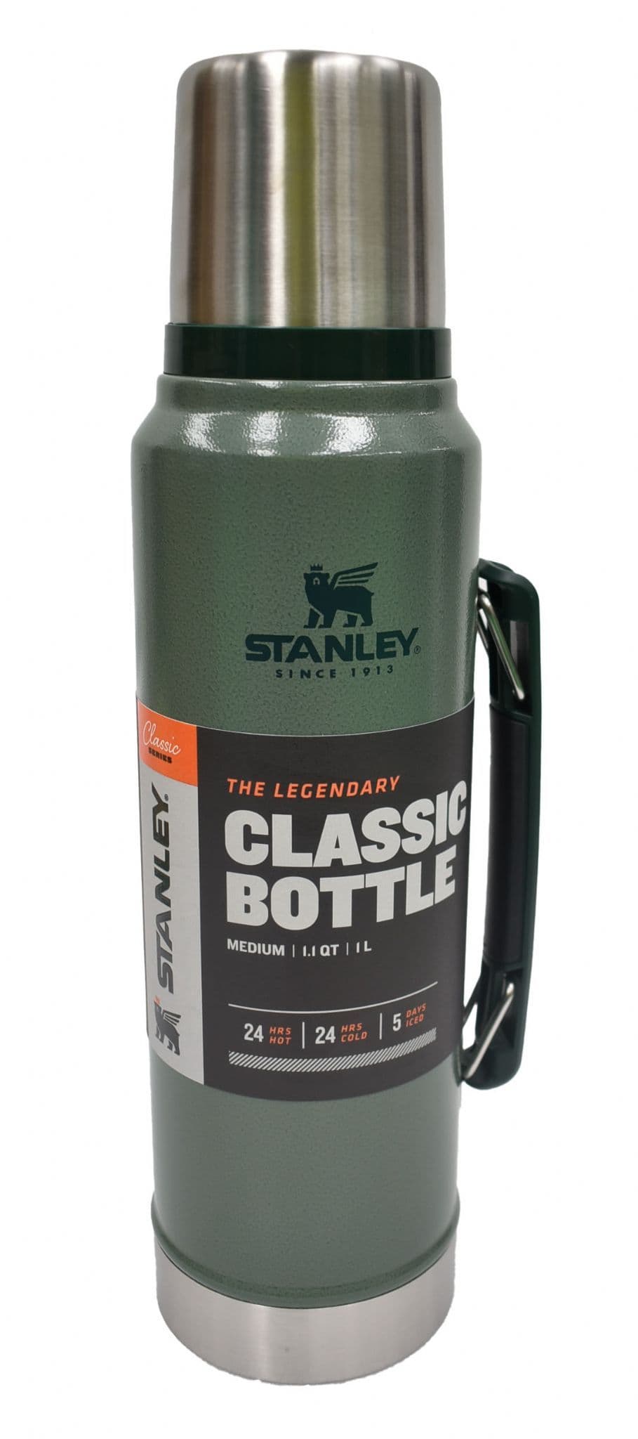 Stanley Classic Vacuum Insulated Bottle 1.0 Litres - Hammertone Green