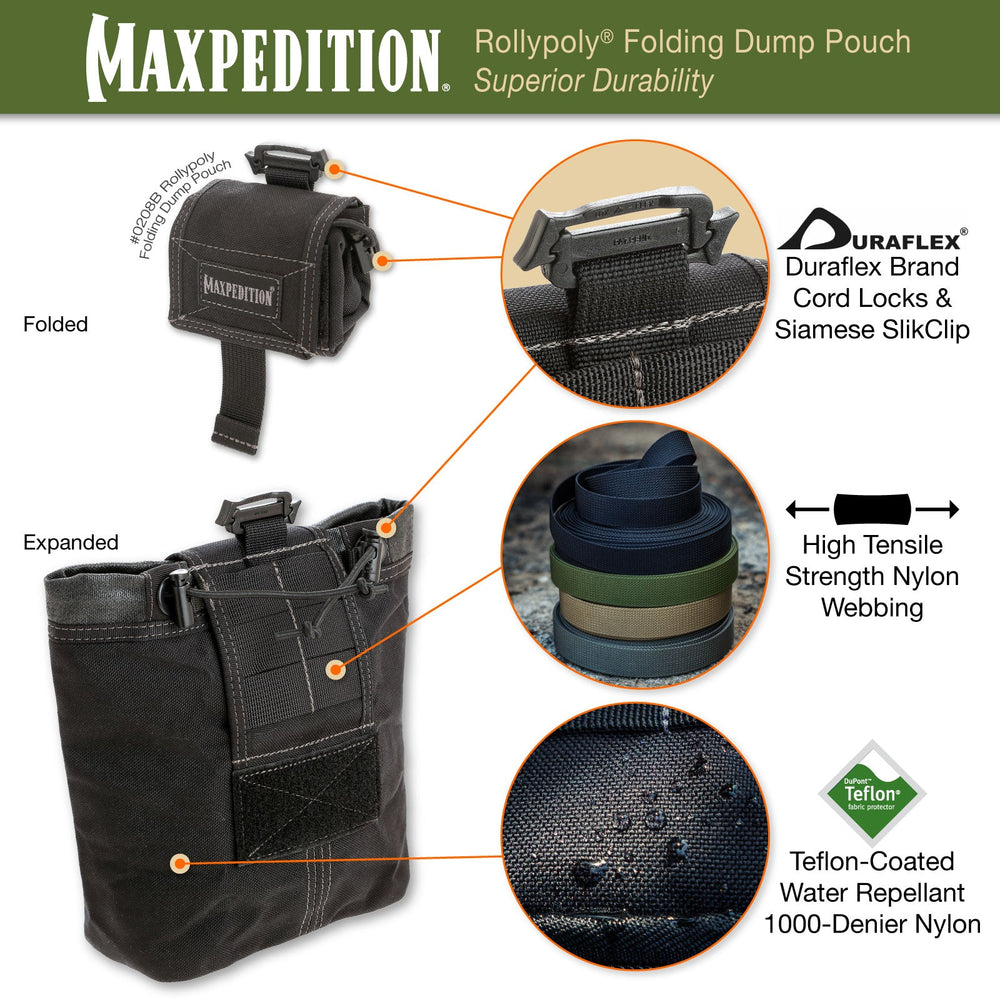 Maxpedition ROLLYPOLY Green Folding Dump Pouch