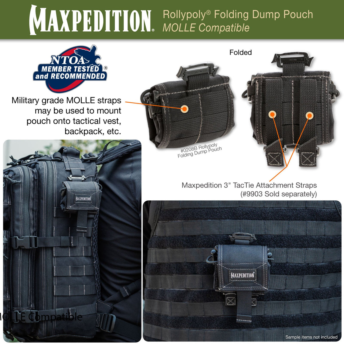 Maxpedition ROLLYPOLY Khaki Foliage Folding Dump Pouch