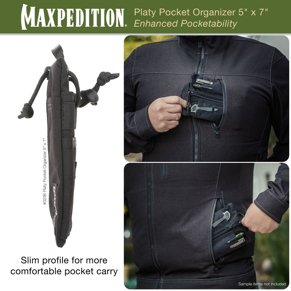 Maxpedition Platy Black Pocket Organiser 5" x 7"