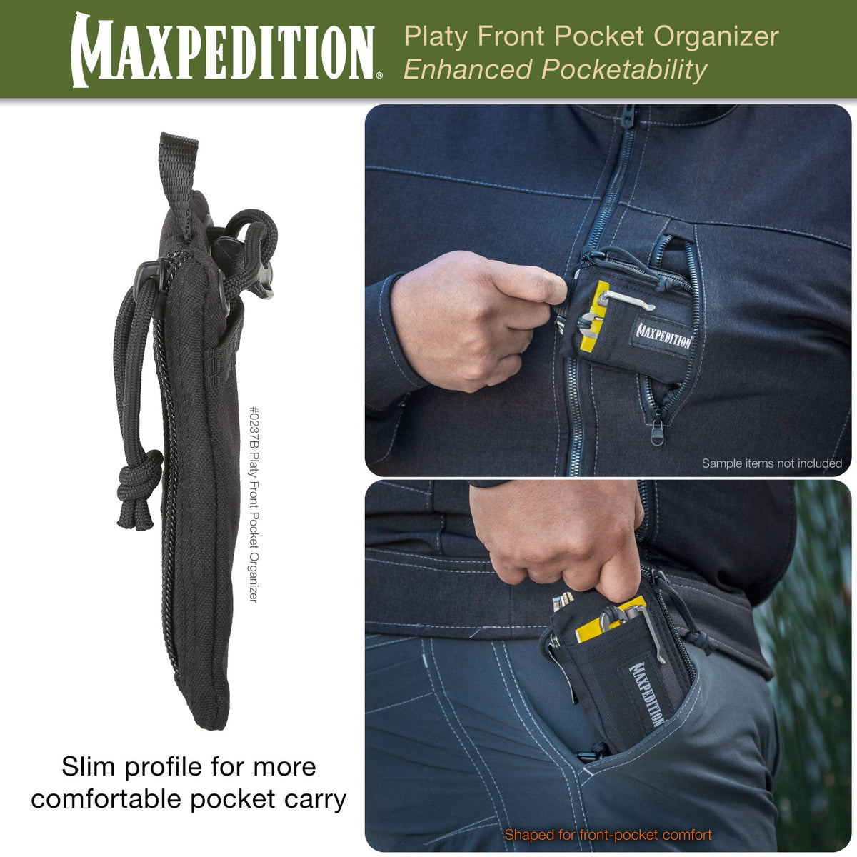 Maxpedition Platy Khaki Front Pocket Organiser