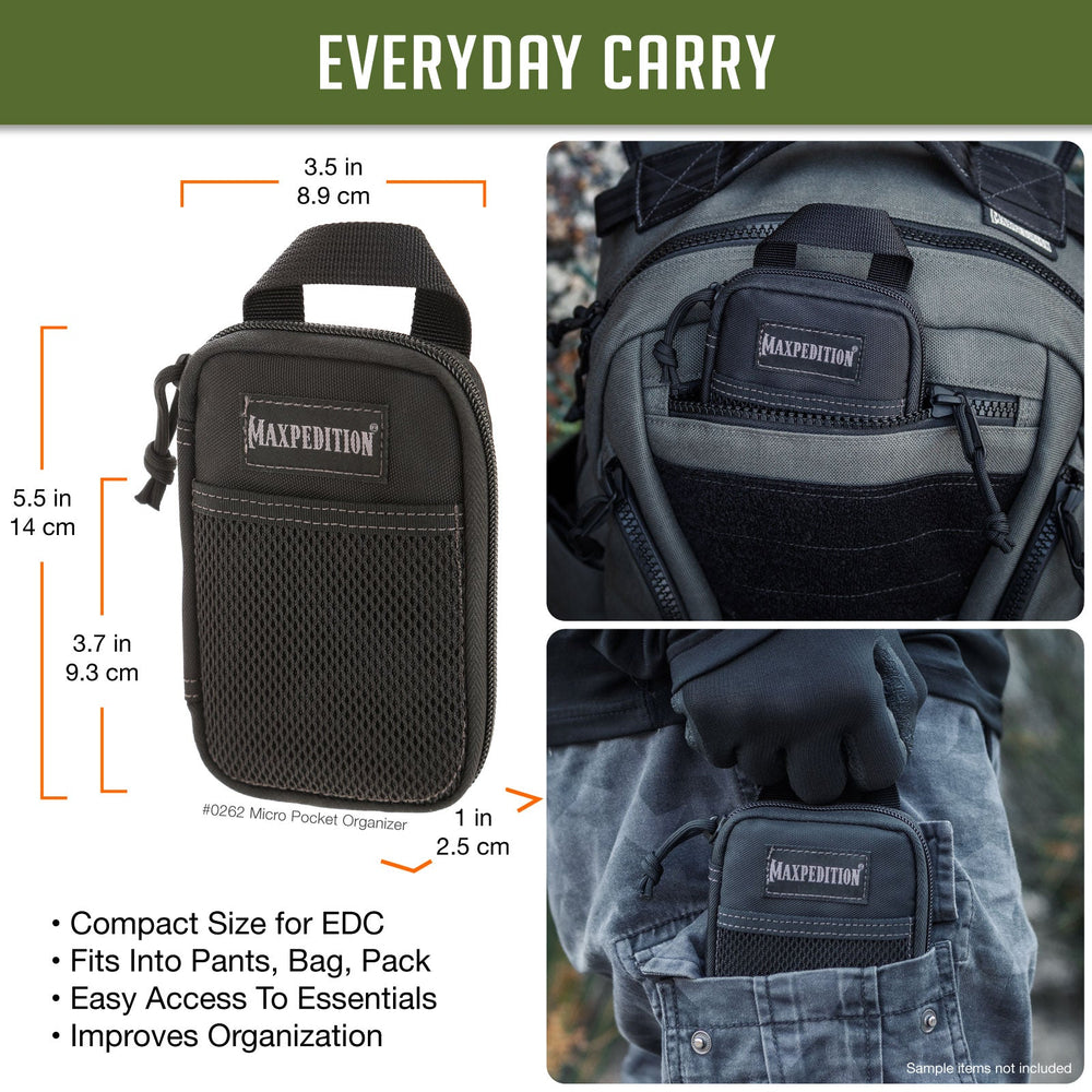 Maxpedition Micro Black Pocket Organiser
