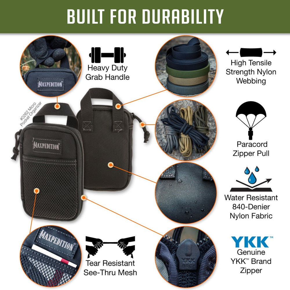 Maxpedition Micro Black Pocket Organiser