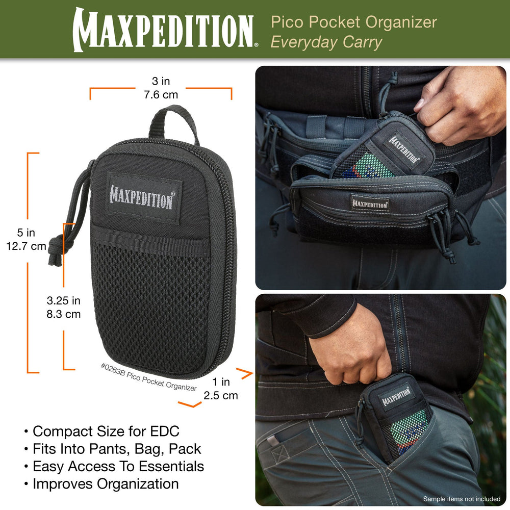 Maxpedition Pico Black Pocket Organiser