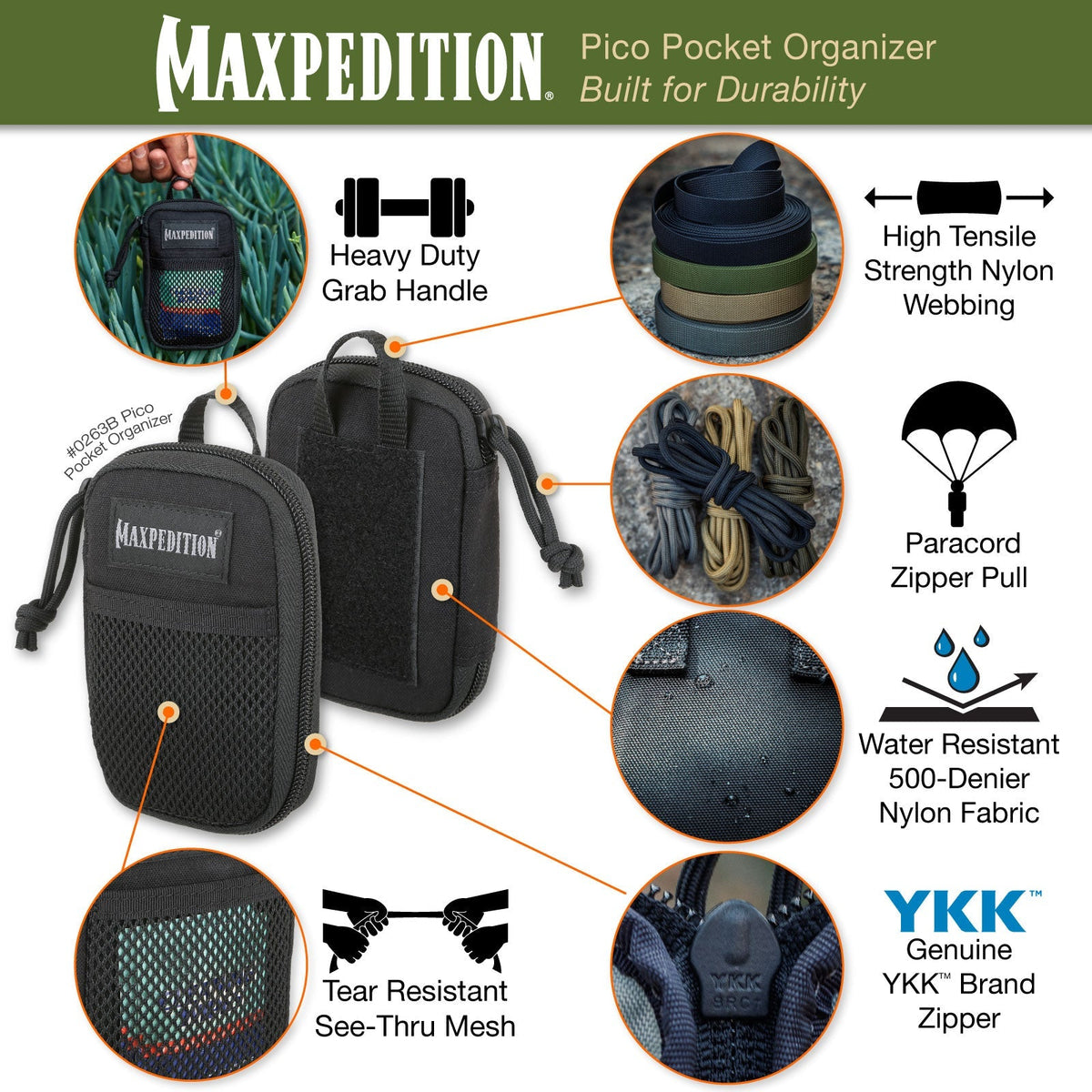 Maxpedition Pico Black Pocket Organiser