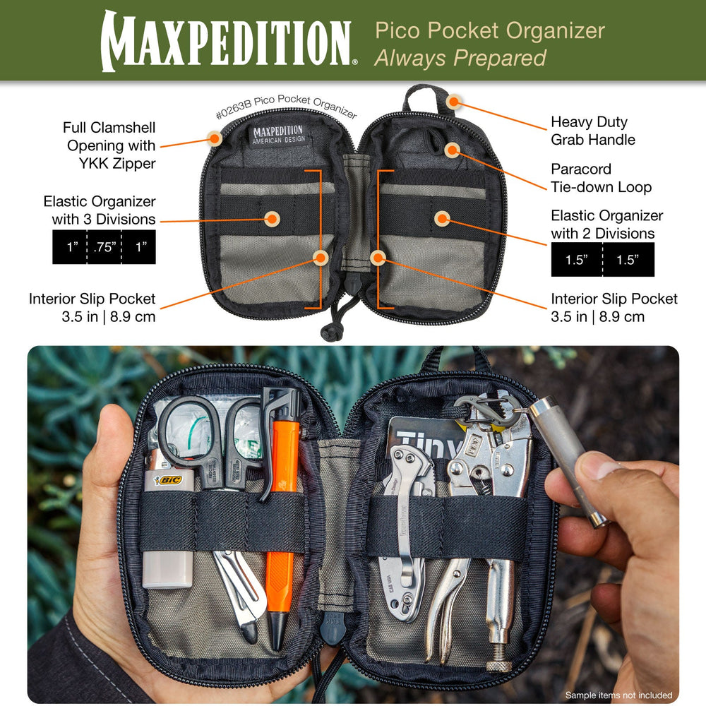 Maxpedition Pico Black Pocket Organiser