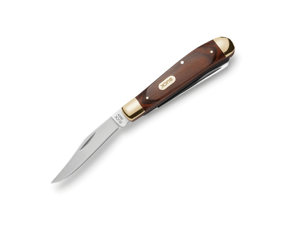 Buck 382 Trapper Folding Lock Knife - Woodgrain