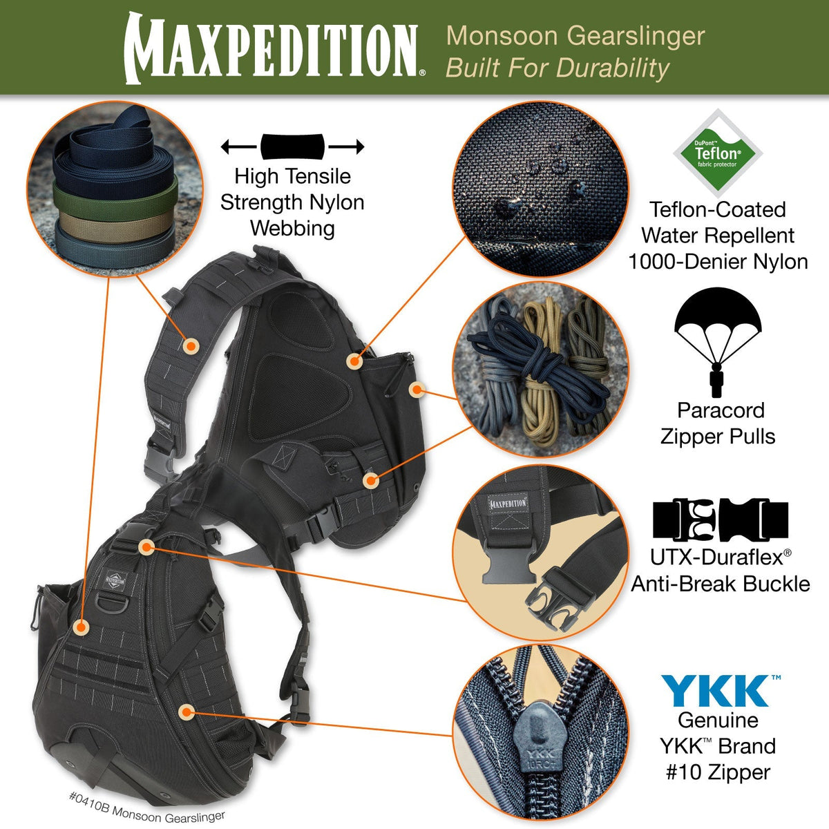 Maxpedition Monsoon Khaki Gearslinger 16L