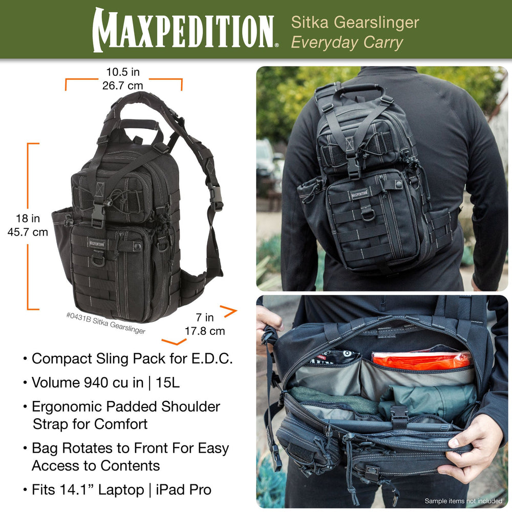 Maxpedition Sitka Black Gearslinger