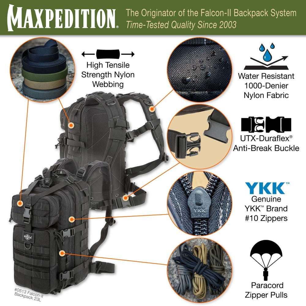 Maxpedition Falcon-II Khaki Backpack