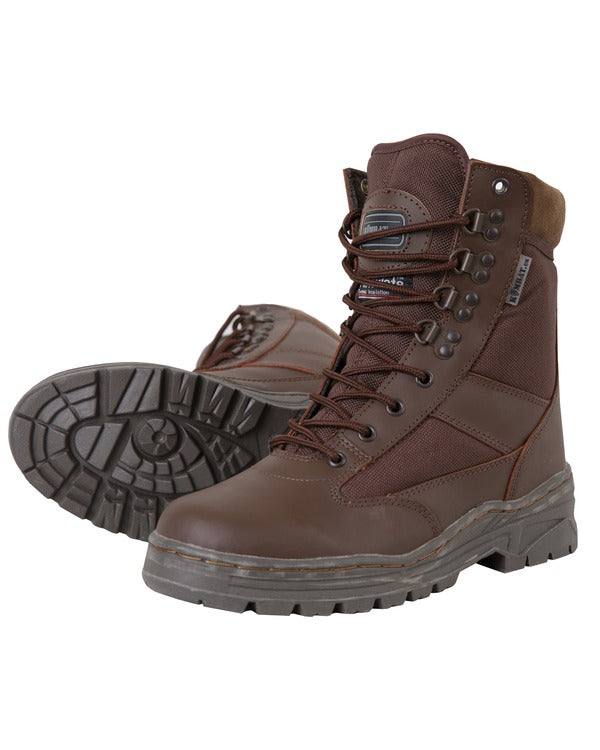 Kombat UK Patrol Half Leather/Half Nylon Boots - MOD Brown