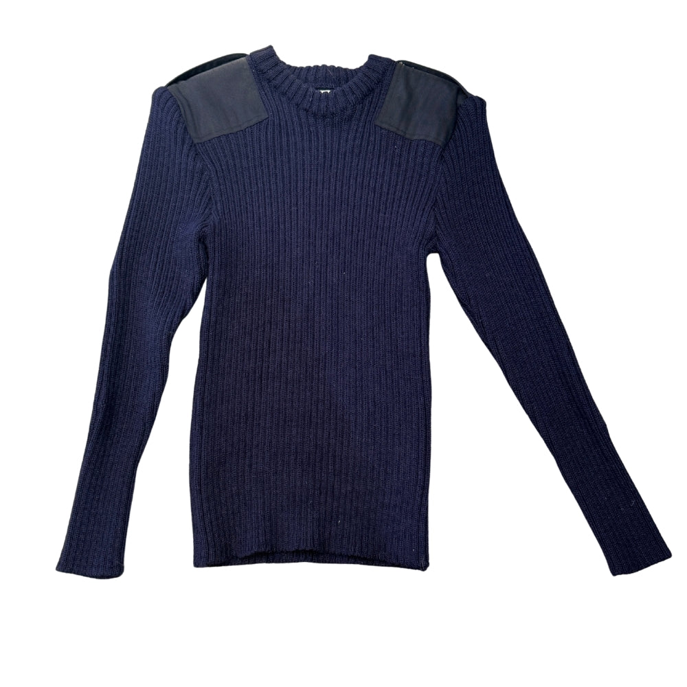 Royal Navy Wool Pullover Sweatshirt Jumper - Blue