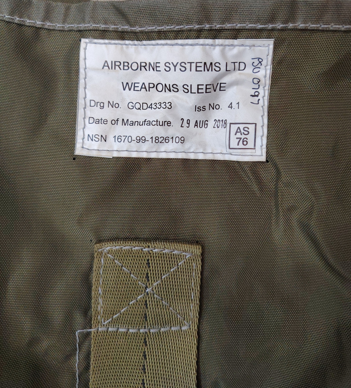 British Military Airborne Weapons Sleeve