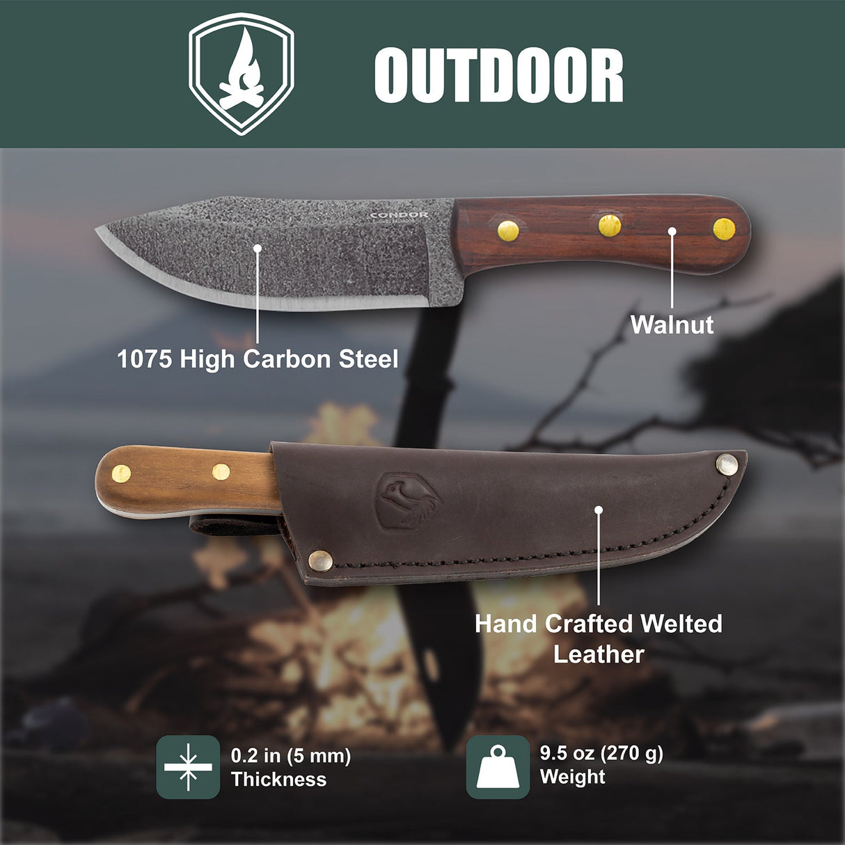 Condor Mini Hudson Bay Fixed Blade Knife