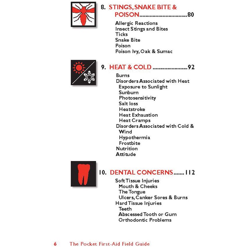 Pocket First-Aid Field Guide Book
