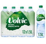 Case of 12 Volvic Still Natural Mineral Spring Bottled Water 1.5L