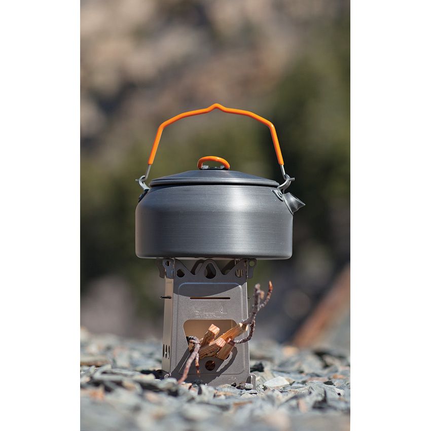EmberLit FireAnt Camping Stove Titanium