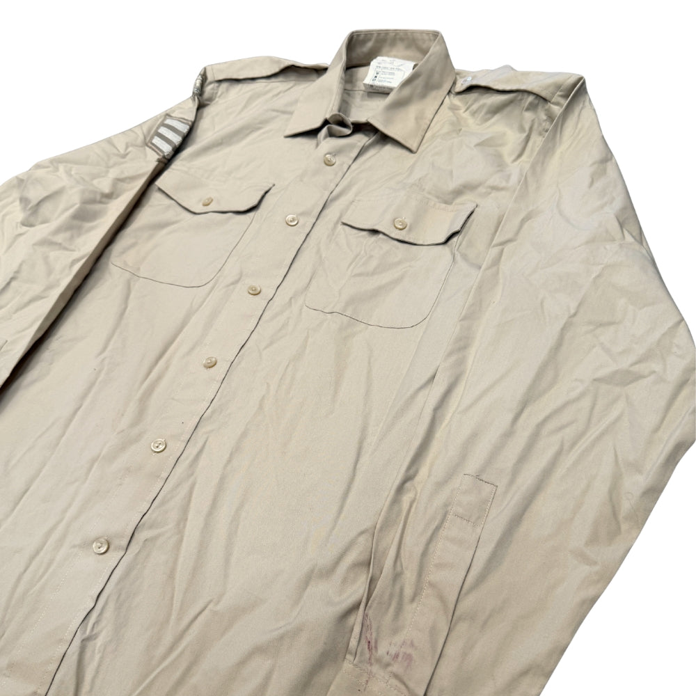 British Military Men's Army All Ranks Long Sleeve Fawn Shirt