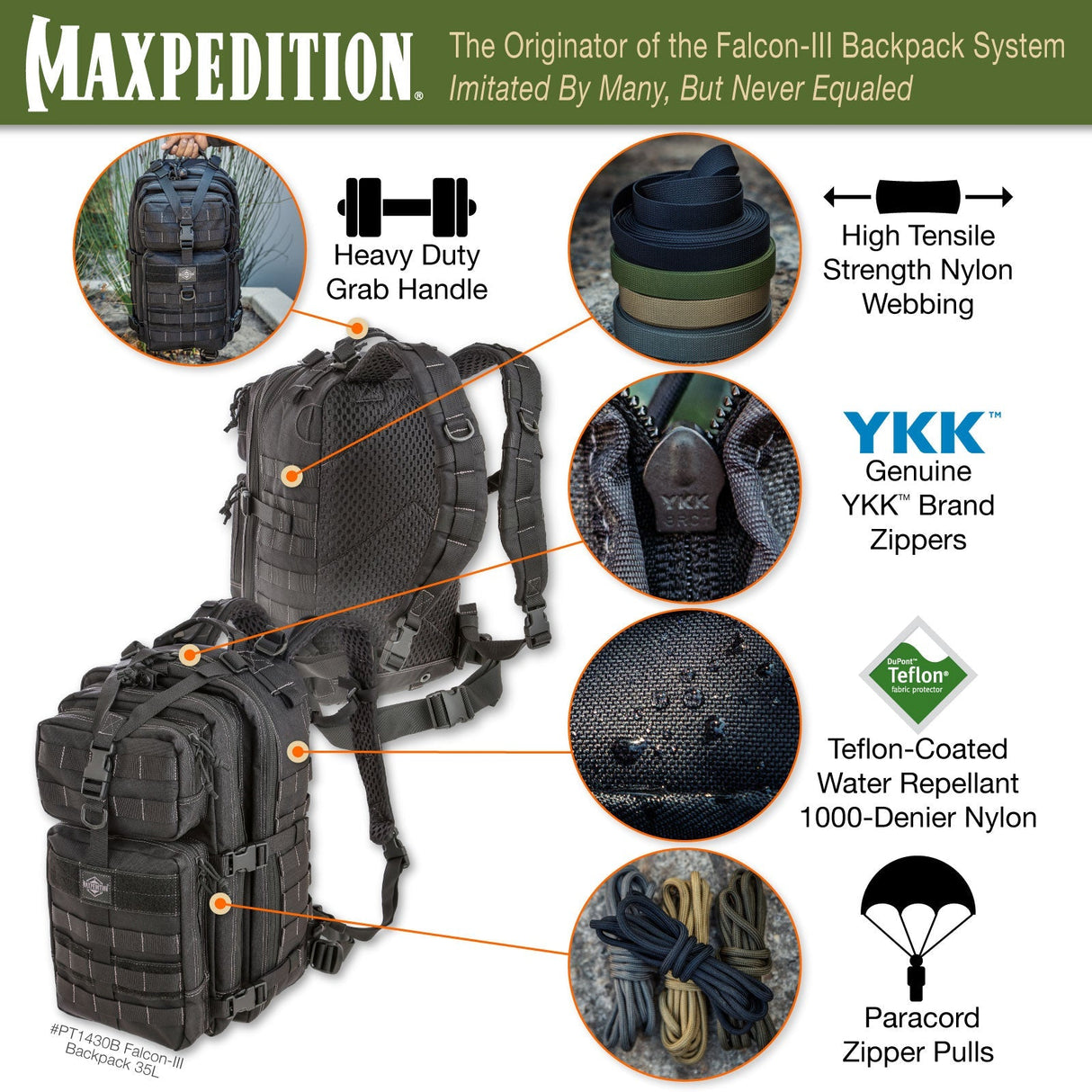 Maxpedition Falcon-III Khaki Backpack