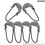 Maxpedition Small Grey PZL Positive Grip Zipper Pulls Pack of 6