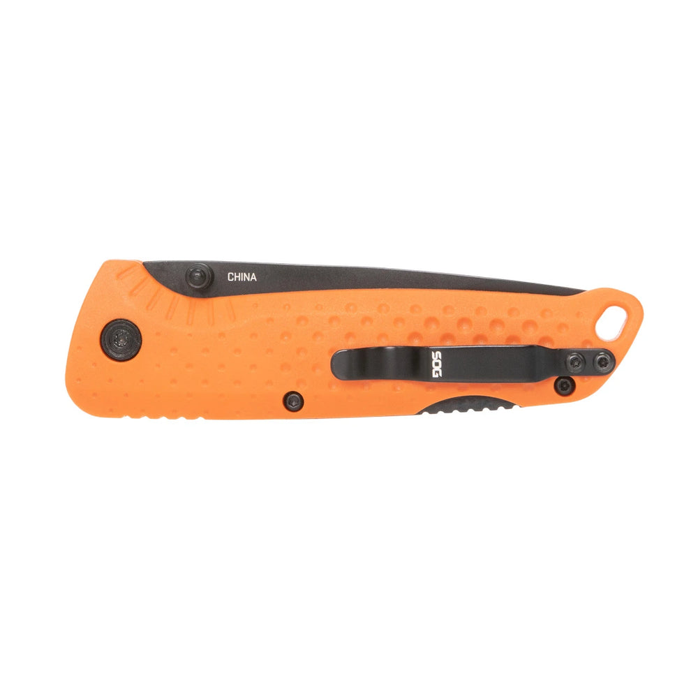 SOG Adventurer LB Black Folding Knife Blaze Orange