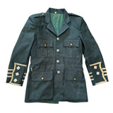 British Military Vintage Dark Green Military Style Tunic Jacket