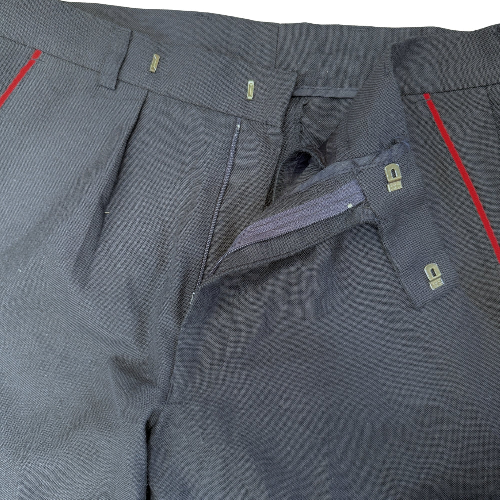 Vintage Royal Mail Navy Trousers with Red Stripe Pocket Detail