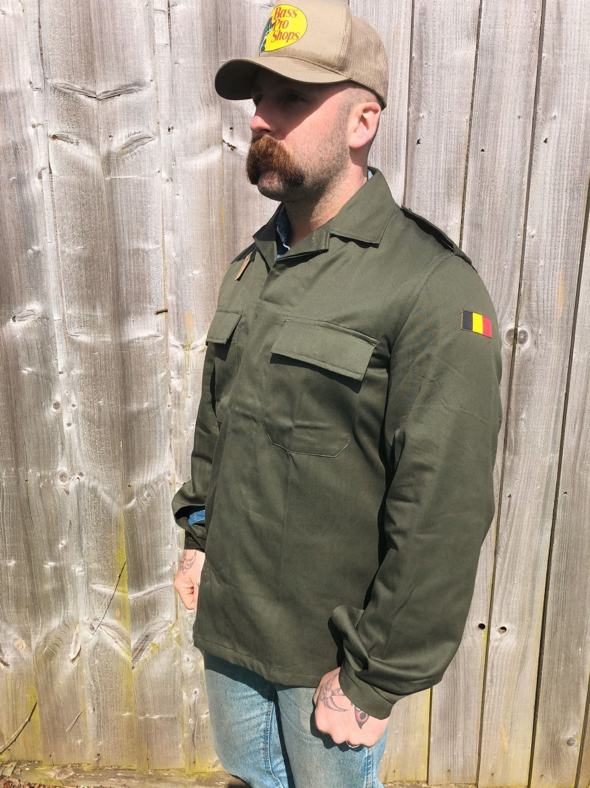 Belgian Army Heavyweight Olive Shirt - Supergrade
