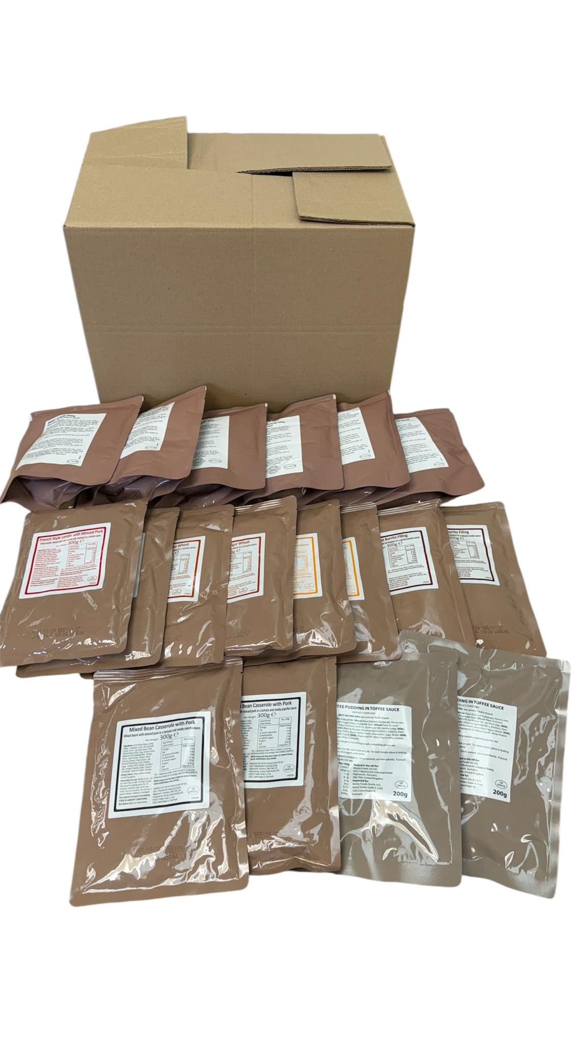British Military MRE 2024 Ration Pack Meal Pouches Taster Kit