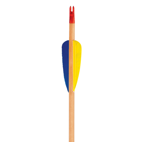 EK Archery Natural Wooden Feather Arrows 28" - Pack of 3