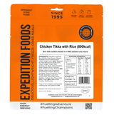 Expedition Foods Freeze Dried Meal Pouch - Chicken Tikka With Rice - Various Sizes