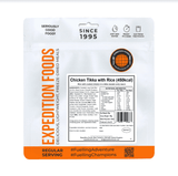 Expedition Foods Freeze Dried Meal Pouch - Chicken Tikka With Rice - Various Sizes