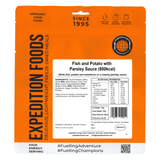 Expedition Foods Freeze Dried Meal Pouch - Fish And Potato With Parsley Sauce - Various Sizes