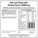Expedition Foods Freeze Dried Meal Pouch - Fish And Potato With Parsley Sauce - Various Sizes