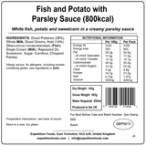 Expedition Foods Freeze Dried Meal Pouch - Fish And Potato With Parsley Sauce - Various Sizes