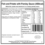 Expedition Foods Freeze Dried Meal Pouch - Fish And Potato With Parsley Sauce - Various Sizes