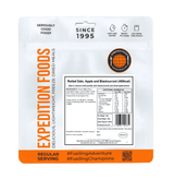 Expedition Foods Freeze Dried Meal Pouch - Rolled Oats Apple & Blackcurrant - Various Sizes