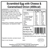 Expedition Foods Freeze Dried Meal Pouch - Scrambled Egg, Cheese & Caramelised Onion - Various Sizes