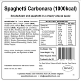 Expedition Foods Freeze Dried Meal Pouch - Spaghetti Carbonara - Various Sizes