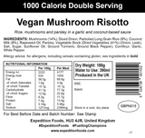 Expedition Foods Freeze Dried Meal Pouch - Vegan Mushroom Risotto - Various Sizes