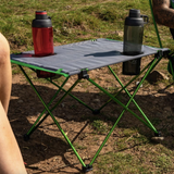 Highlander Ayr Folding Camping Table - Green and Grey