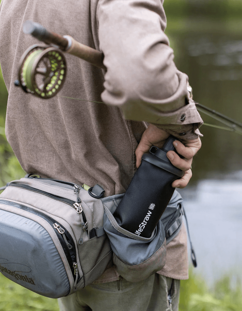 LifeStraw Peak Series Collapsible Squeeze 650ml Bottle With Filter - Dark Grey