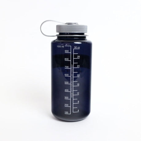 Nalgene 32oz / 1L Wide Mouth Sustain Water Bottle - Odyssey Grey Large Nalgene Logo