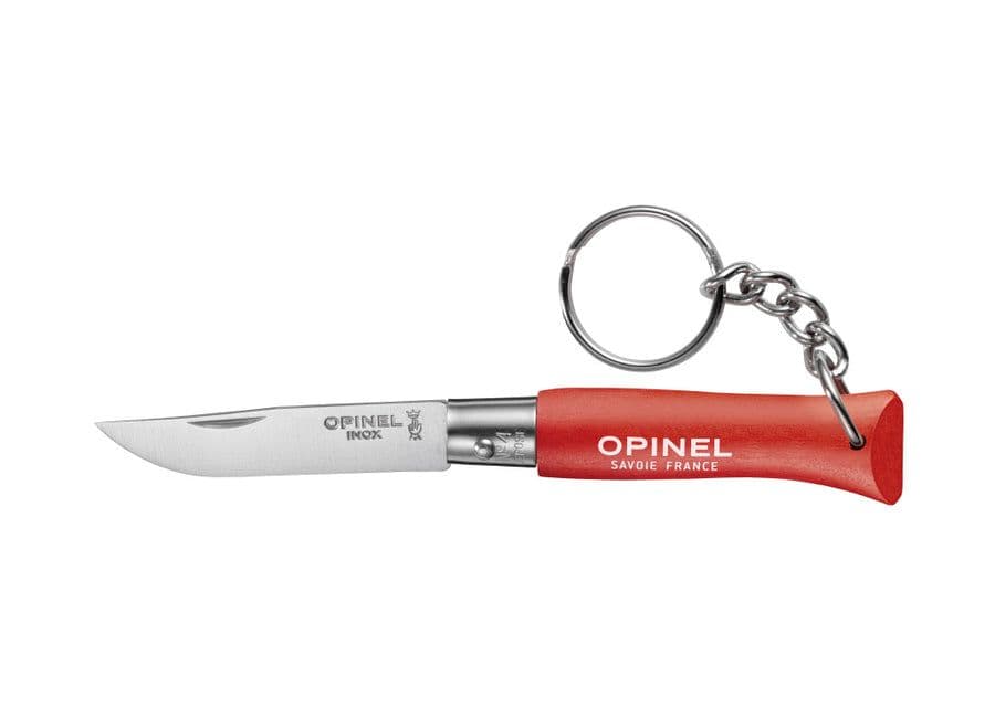 Opinel N°04 Colorama Non Locking Keyring Knife - Red