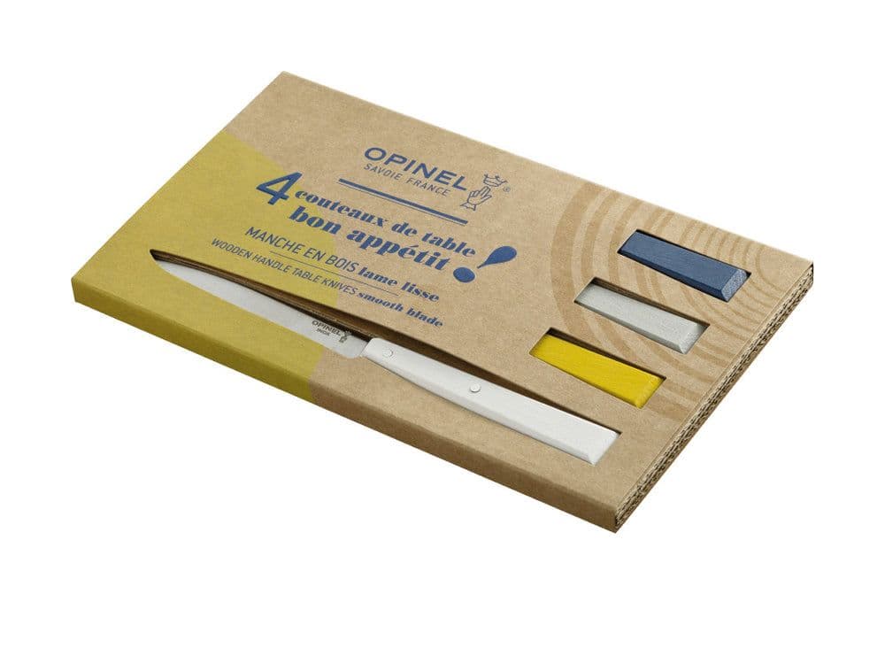 Opinel Set of 4 Céleste N°125 Bon Appetit Table Knives