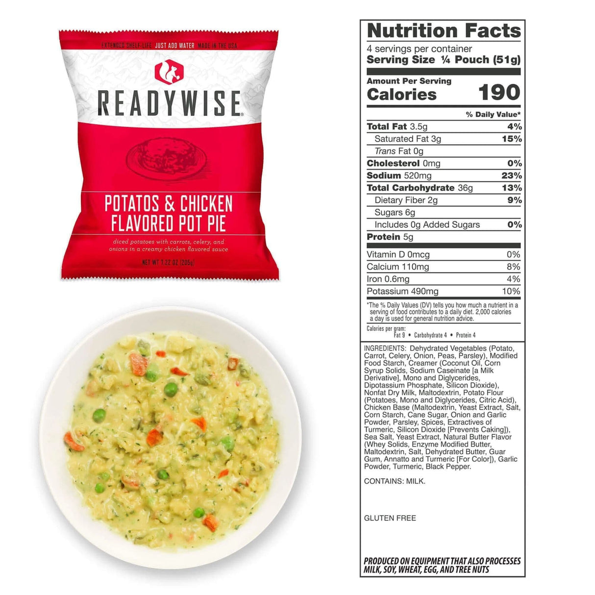 ReadyWise 60 Serving Entree Freeze Dried Vegetarian Meals